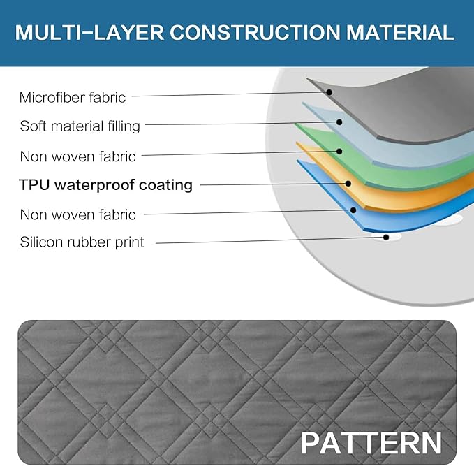 H.VERSAILTEX 100% Waterproof Sofa Slipcover Washable Loveseat Cover for 2 Cushion Cover Non-Slip Furniture Protector with Silicone Backing Couch Cover for Pets (Oversized Loveseat, Grey) - Image 7