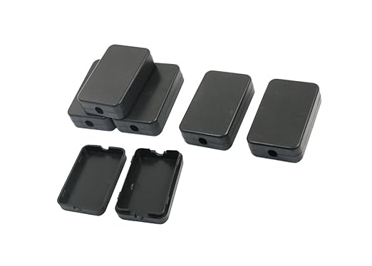 YXQ 55x35x15mm Waterproof Electric Project Case Junction Box with Cover Black Plastic, 6-Pack by YXQ