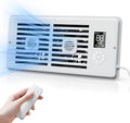 Ideashop Quiet Register Booster Fan Fits 4" x 10" Register Holes, Improves Heating & Cooling AC Vent Booster Fan, Smart Vent 10-Speed Adjustable with Thermostat & Remote Control, for Wall and Floor by Ideashop