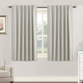H.VERSAILTEX Blackout Curtains Thermal Insulated Window Treatment Panels Room Darkening Blackout Drapes for Living Room Back Tab/Rod Pocket Bedroom Draperies, 52 x 54 Inch, Ivory/Cream by HVERSAILTEX