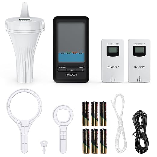Raddy PT-3 Wi-Fi Pool Thermometer Floating Easy Read with 2 Additional Remote Sensors, APP Remote Monitor, Large Digital Display, Rechargeable, Wireless Hygrometer Thermometer for Indoor Outdoor - Image 9