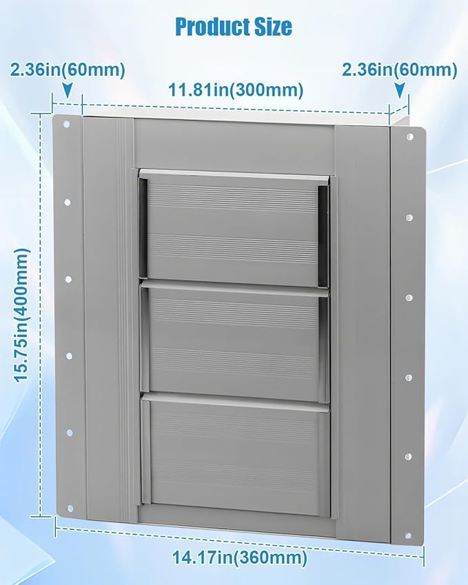 2-Pack Shipping Container Vents with Screens, Stainless Steel Adjustable Shutter Vents for Container Homes, Offices, Ship Cabins – Prevent Condensation, Overheating & Improve Airflow - Image 2