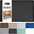 GORILLA GRIP Waterproof Silicone Under Sink Mat with Raised Lip for Kitchen and Bathroom, 46 x 22 in, Cabinet Shelf Liner Stay in Place Mats Dishwasher Safe Drawer Liner, Organizer Tray, Black by GorillaGrip