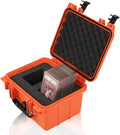 G-PLUS Graded Card Storage Box Compatible with BGS PSA SGC FGS Weatherproof Graded Sports Trading Cards(Small, Orange) by G-PLUS