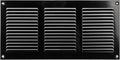 Vent Systems 12'' x 6'' Inch (Overall Dimensions) Black Metal Vent Duct Cover - Louvered Rectangular Return Grill with Built in Mesh Screen - HVAC Ventilation Grille for Home Improvement by VentSystems