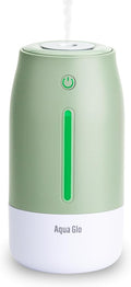 Aqua Glo Personal, Portable Humidifiers for Bedroom – Ultrasonic Cool Mist Humidifier with Built In Rechargeable Battery. Air Humidifier for Baby, Plants, Home, Office, Travel. Mint Green by Airvana