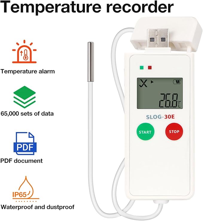 High Accuracy Temperature Humidity Data Logger with External Probes for Immediate in Storage Cold Chain - Image 4