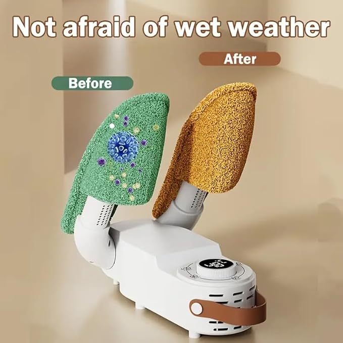 Shoe Dyer, Portable Electric Shoes Boots Glove Dryer and Warmer with Folding and Drying Adjustable Rack, Rapid Heating And Rapid Drying Multi-shoe Universal, Intelligent Timer and Constant Temperature - Image 7