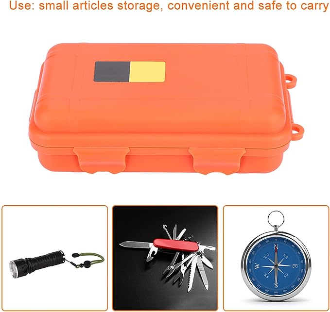 Water - Tight Storage Box | EDC Outdoor Survival Container for Electronics/Fishing Gear/Camping | Particle - Protected & Shock - Absorbing Dry Box with Silicone Gasket, 2 Sizes (Large - Image 4