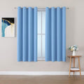 ChrisDowa Grommet Room Darkening Curtains for Bedroom and Living Room - 2 Panels Set Thermal Insulated Blackout Curtains (Sky Blue, 52W x 54L) by ChrisDowa