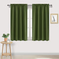 DWCN Olive Green Room Darkening Blackout Curtains - Thermal Insulated Privacy Energy Saving Window Curtain Drapes 38 x 54 inch Length, Set of 2 Bedroom Living Room Curtains by DWCN