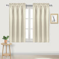 DWCN Blackout Curtains for Bedroom – Rod Pocket Thermal Insulated Noise Reducing Noise Reducing Drapes for Living Room, W 42 x L 54 Inch, 2 Panels, Light Beige by DWCN