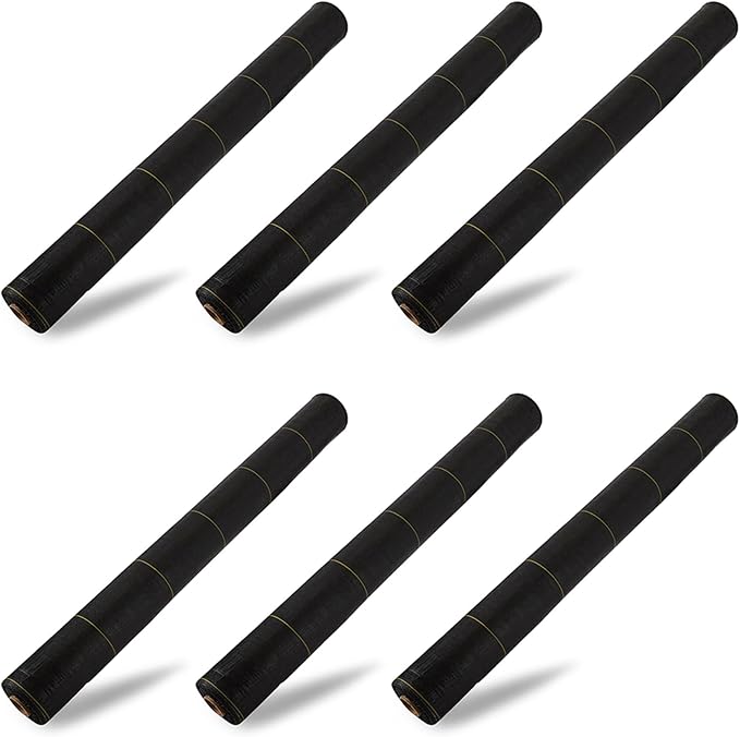DeWitt 6-Pack Sunbelt Weed Barrier Fabric 3.2 oz, 6 x 300 Feet – Heavy-Duty Ground Cover Mat for Greenhouse Floors, Garden Rows, Raised Beds, Yard Gardening, and Outdoor Landscape Protection by DeWitt