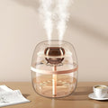 JINGYAN Dreamzy 3L Ultrasonic Cool Mist Humidifier - Transparent Tank, Easy to Clean, Dual Spray for 20H Quiet Mist Time, Night Light, Auto Shut-Off for Large Bedroom, Office, Plant Care (Pink) by JINGYAN