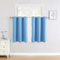 ChrisDowa Small Window Curtains for Kitchen and Bedroom - Grommet Short Thermal Insulated Room Darkening Curtains (2 Panels, Sky Blue, 42 x 36 Inch) by ChrisDowa