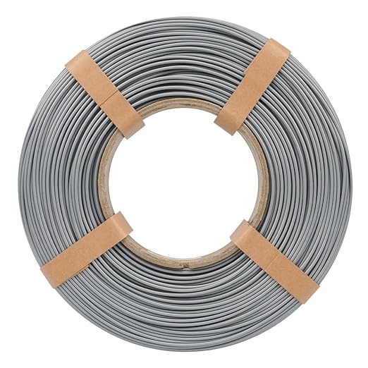Inland V2 PLA PRO (PLA+) 3D Printer Filament Refill, 1.75mm Spooless Filament, Dimensional Accuracy +/- 0.03mm, 1KG (2.2lbs) Silver Refill for Inland Reusable Spools, Bambu Lab Compatible - Image 4