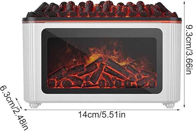Fireplace Diffuser - 160ml Ultrasonic Quiet Home Decor with 7 Flame Colors,Flame Air Diffuser,for Bedroom Offices Car Living Room Spa Yoga Meditation Hotel Restaurant Retail - Image 6
