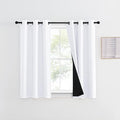 NICETOWN White 100% Blackout Curtain 45 inches Long, 2 Thick Layers Completely Blackout Window Treatment Thermal Insulated Lined Drape for Small Window (1 Panel, 42 inches Width Each Panel) by NICETOWN