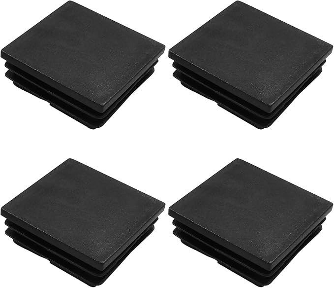 4 Pack 2" Square Plastic Plugs, Black Tubing End Caps Plugs Insert for Square Tube and Furniture Legs - Image 5