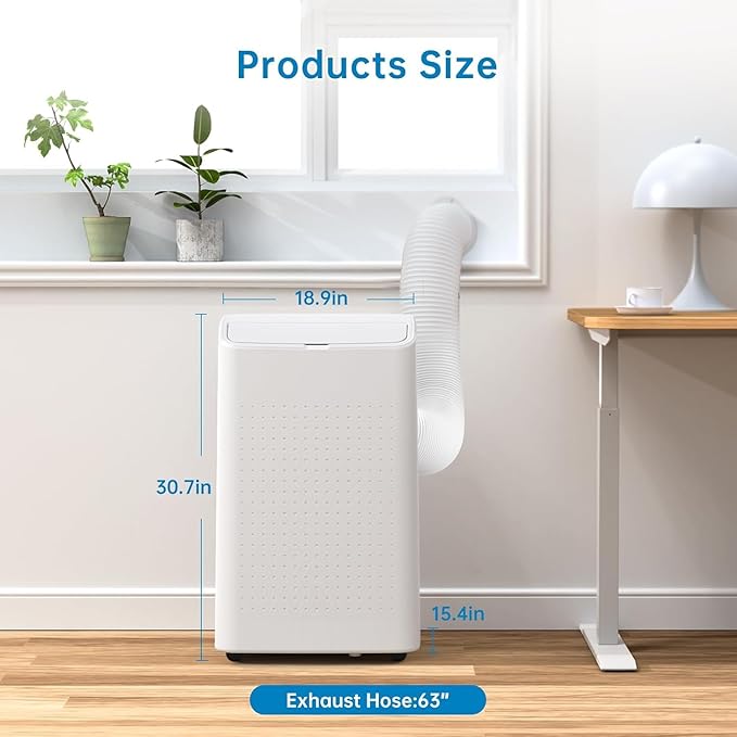 15000 BTU Portable Air Conditioner for 850 Sq Ft 3-In-1 AC Unit with Cooling/Dehumidifier/Fan Modes, Remote, 24H Timer & Installation Kit for Home/Office/Dorm - Image 2