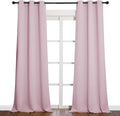 NICETOWN Room Darkening Drapes for Nursery - Light Blocking Curtain Panels for Bedroom Girl Room, Soft Fabric Window Treatment (Lavender Pink, 42 inches Width by 90 inches Length, 1 Pair) by NICETOWN