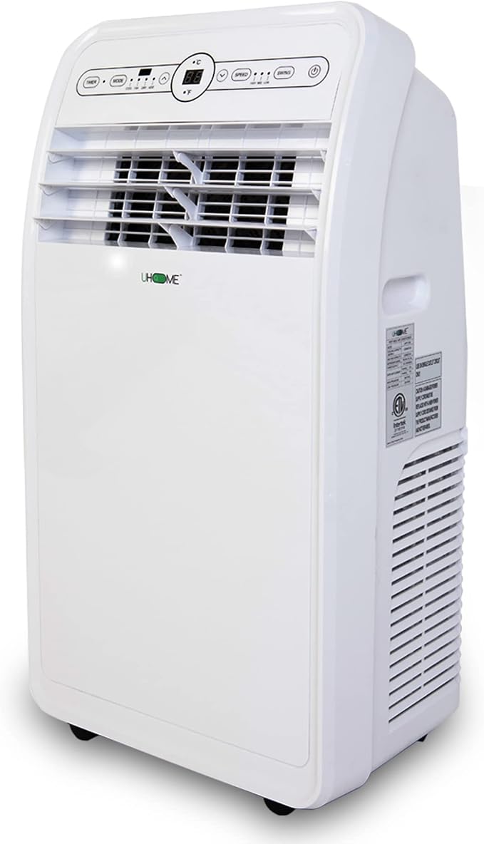 Uhome 12000 BTU Portable Air Conditioner with Heater up to 400 Sq. Ft, Ac Heater Combo Window Unit, Portable AC Unit with Dehumidifier & Fan, Cools & Heats,Remote Control and Window Kit Included,White by Unknown