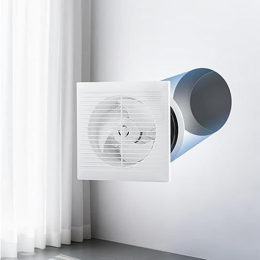 VEVOR Through-the-Wall Ventilation Fan， White Grille, 110 CFM, 6.8" Diameter Exhaust Fan Duct with 10-Inch Retractable Hose for Kitchen, Living & Laundry Room Workshop - Image 9