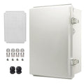 Outdoor Waterproof Electrical Box Junction Box Weatherproof IP67 ABS Plastic Enclosure Switch Router Project Box Electronics Enclosure with Mounting Plate Wall Bracket Grey 11.4"x7.5"x5.5" by YETLEBOX