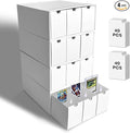Trading Card Storage Box, Top Loaders Storage Box with 80 Dividers, Cardboard Toploader Card Boxes for Sports Card, Baseball, MTG, TCG, Playing Cards, 12 Drawer by Fageverld