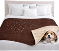 Premium Deluxe ! 100% TOP Waterproof Blanket Guarantees to Keep Your Bed Dry! Crinkle-Free Ultra-Soft Fleece Furniture Protector for People Kids Pets. EZ Wash/Dry Brown/Beige Reversible 80x60 by TOP+Waterproof+Blanket
