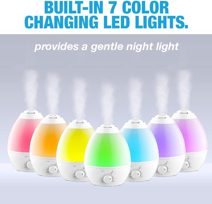 Bell+howell 7 Led Color Changing Humidifer With Aroma Diffuser, 3.8 lb - Image 4