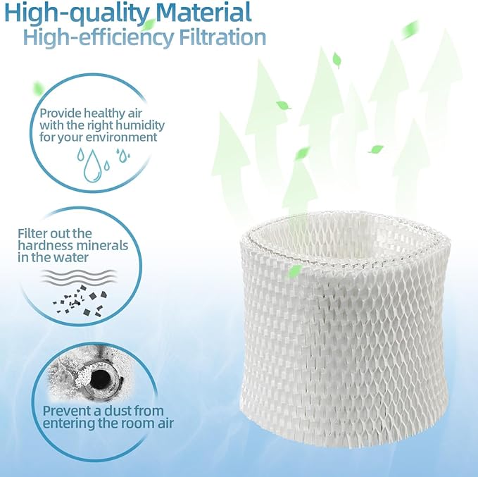WF2 Humidifier Filter for Kaz Vicks - V3100 V3500 V3700 V3800 V3900 3020 Series, Protec PWF2 VEV400 Cool Mist Vaporizer Humidifiers (Pack of 4) White - Image 4