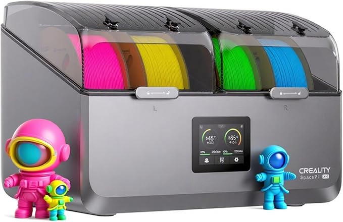 Creality Upgraded Filament Dryer 4 Spools, Space Pi X4 Filament Storage Box, Dual Independent Heating Chambers, Up to 85℃,Compatible with PLA PETG ABS,TPU,PC,PA,PAHT by Lokkr