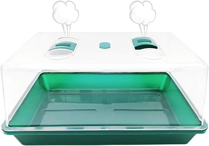 Propagator with Humidity Vents Domes,Heavy Duty Growing Tray Mini Greenhouse for Seedlings,Clones by LeJoy+Garden