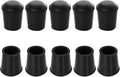 10 PCS Black Round Rubber Chair Leg Caps Tips, Vinyl Rubber End Kits, Soft Touch Table Feet Cover, Anti Slip Floor Protector, 3/8 inch (10mm) by Zinkebol