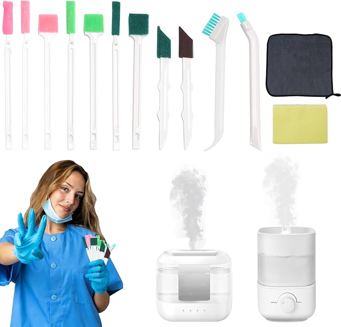 Humidifier Cleaner Brush Set 14Pcs,Small Cleaning Brush Tight Spaces for for Humidifiers, Keyboards, Tiles, Bottles and Tight Spaces,Household Cleaning Tools kit. by Engorgio
