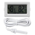 Digital Probe Thermometer Hygrometer for Reptiles - 2-in-1 Terrarium Monitor with Instant Reading, Mini Design for Turtle Tank/Lizard Cage/Aquarium Habitat (White) by JLENOVEG