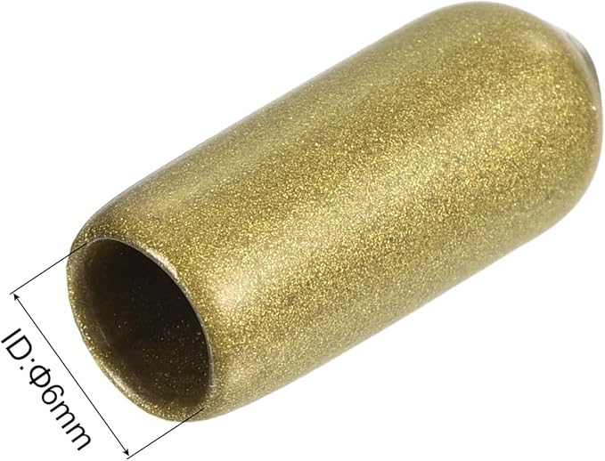 uxcell 20pcs Rubber End Caps 1/4"(6mm) ID Vinyl Round Tube Bolt Cap Cover Thread Protectors Gold - Image 3