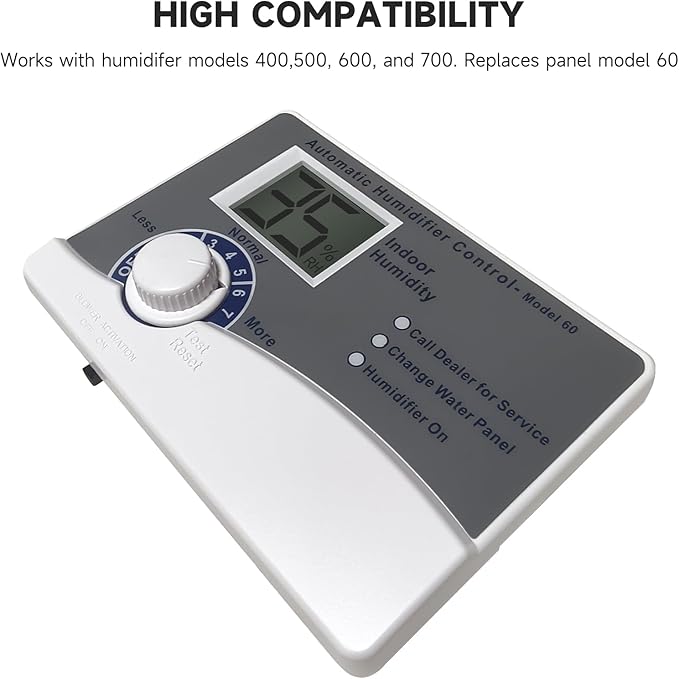 60 Whole House Humidifier Control Humidistat with Outdoor Temperature Sensor - Compatible with 400, 500, 600, 700 Series - Automatic Digital Control for 24VAC Humidifiers - Image 4