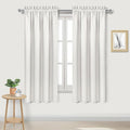DWCN Blackout Curtains Thermal Insulated, Energy Saving & Noise Reducing Bedroom and Living Room Curtains, Ivory, W 38x L 72 Inch, Set of 2 Rod Pocket Curtain Panels by DWCN