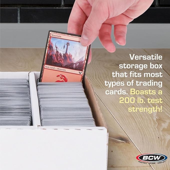 BCW Super Monster 5 Row Trading Card Storage Box - 1ct | Holds 5000 Standard Trading Cards & 7000 Gaming Cards | Card Storage Box for Basketball, Football, MTG, Pokemon - Image 4
