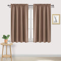 DWCN Blackout Curtains Room Darkening Thermal Insulated Bedroom Curtains Window Curtain Panels, 38 x 45 inches Long, Set of 2 Khaki Rod Pocket Drapes by DWCN