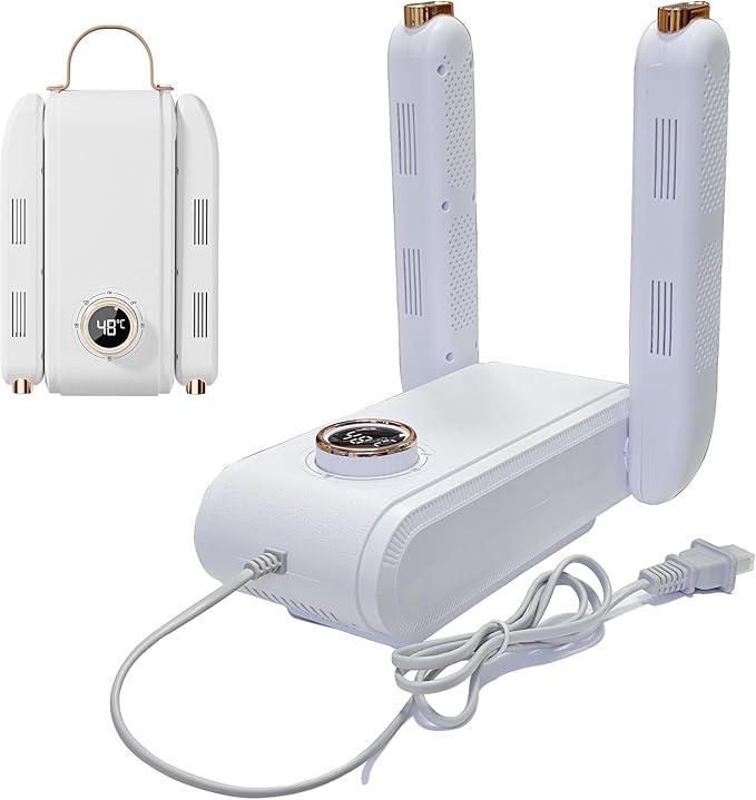 Boot Dryer for Work Boots，Shoe Dryer with Heat Blower， Shoe Dryers for Sneakers, Doubles as Glove, Helmet & Boxing Glove Dryer- Helps Reduce Odor(white) by Hynhsun