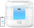 Dreo Smart Humidifiers for Bedroom, Top Fill 4L Supersized Humidifier Large Room with 28 dB, 36H Runtime, Touch/APP/Voice Control, Nightlight, Cool Mist Humidifiers for Baby, Plants, Indoor, White by DREO