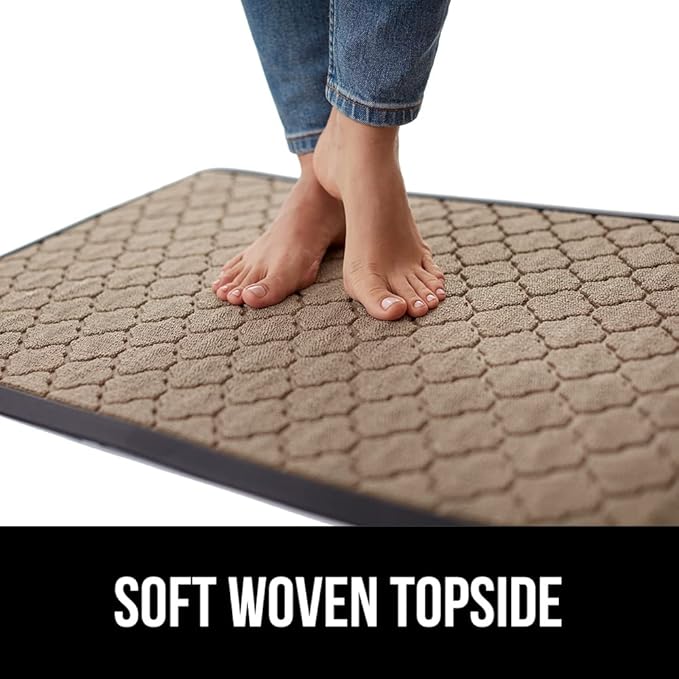 GORILLA GRIP 100% Waterproof All-Season WeatherMax Doormat, 72x24, US Designed Natural Rubber, Stain and Fade Resistant, Low Profile Indoor Outdoor Door Mats, Easy Clean Patio Mat, Latte Quatrefoil - Image 7