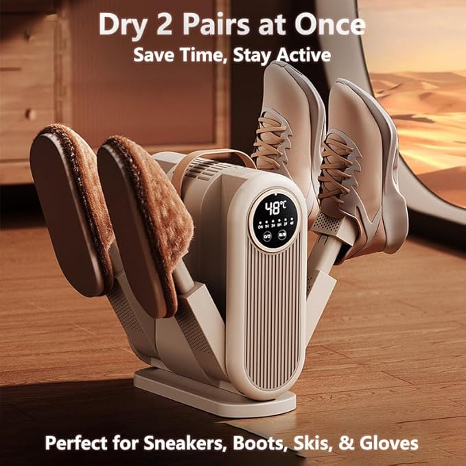 Volodya Portable Shoe Dryer and Boot Dryer Foldable Fast Drying Electric Footwear Care for Work Boots Sneakers Athletic Shoes Travel Gym Home Use - Image 3