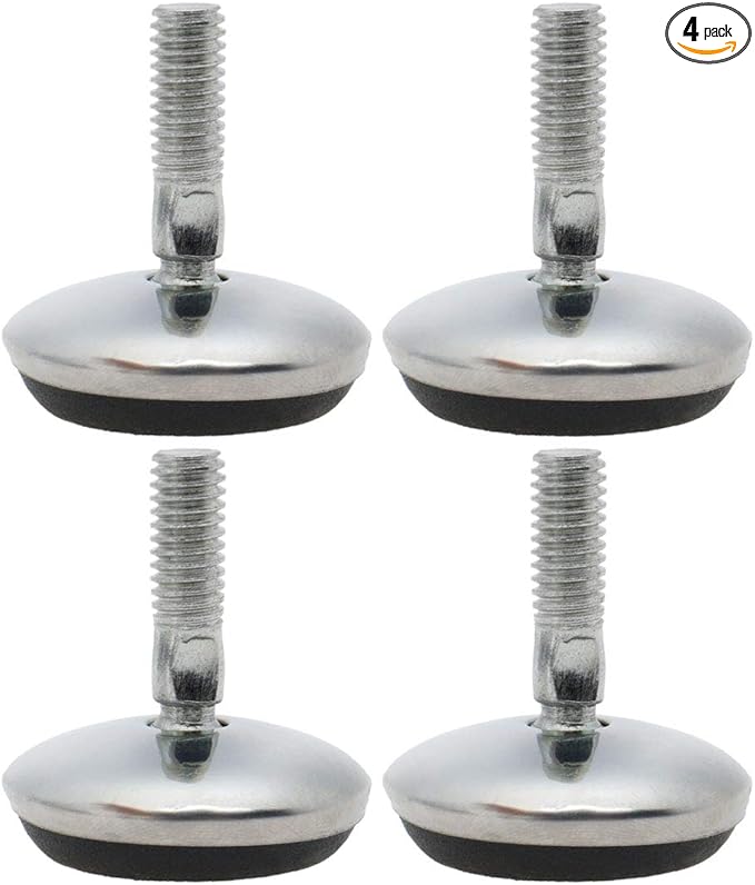 uxcell M6 x 18 x 30mm Leveling Feet Adjustable Leveler Floor Protector Support for House Furniture Machine Leg 4 Pack by uxcell