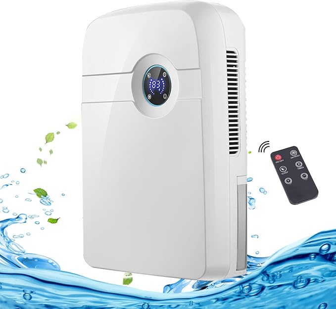DNYSYSJ Portable Dehumidifier with Drain Hose 2.5L Water Tank, 2.5L Dehumidifier with Hose Moisture Absorber for Kitchen Bedroom Bathroom(Controller Control) by DNYSYSJ