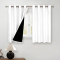 BGment Short 100% Blackout Curtains for Bedroom, Thermal Insulated Energy Efficiency Noise Reducing Grommet Curtains 54 Inch Length with Liner for Small Window 2 Panels Each 46 Inch Wide, Pure White by BGment