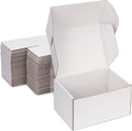 Small Shipping Boxes 6x6x4 Inch (25 Pack) - Sturdy White Corrugated Cardboard Boxes for Small Business, Ecommerce, Mailing & Packaging | Recyclable Gift & Storage Boxes by DUZCLI
